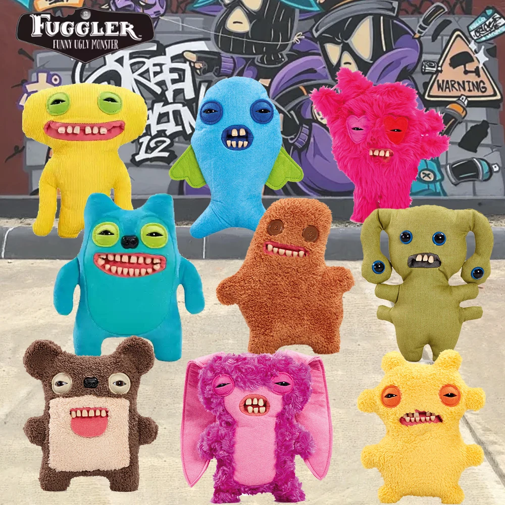 

Оригинальная плюшевая кукла Fuggler в стиле панк, уличная серия, забавные уродливые зубы, монстр с длинными ушами, кролик, панированный квадратный медведь, кукла-монстр, подарок