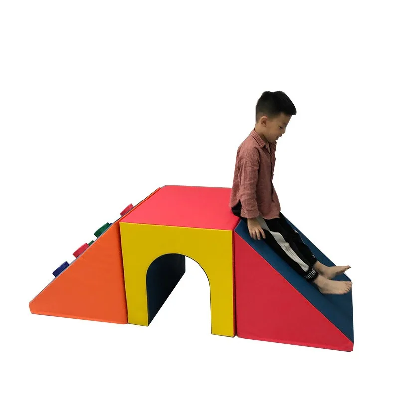 Soft Play Equipment Children Baby Crawling Arch Tunnel Climbing Slide Toy