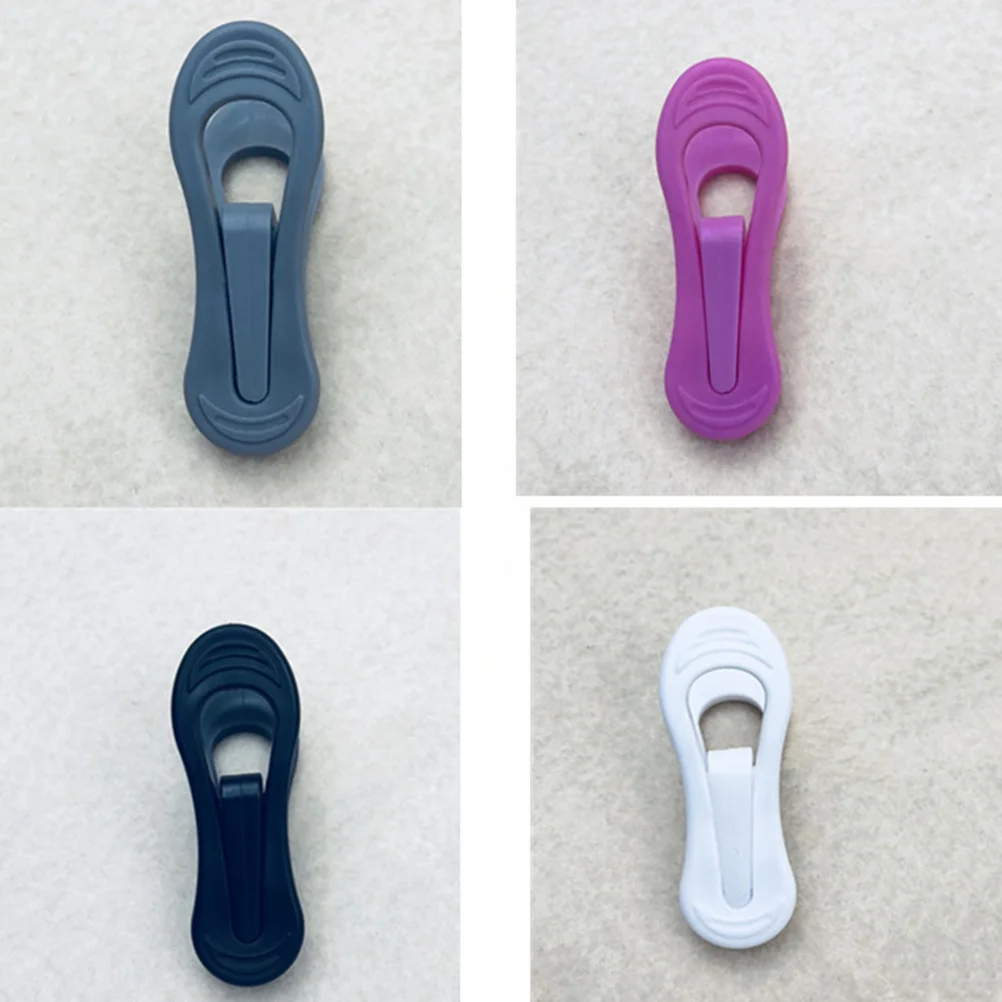 

20 pcs Plastic Clips Round Edge No-Slip Teeth Windproof Clothes Drying Hanger Utility For Towel Socks Pants Clothespins