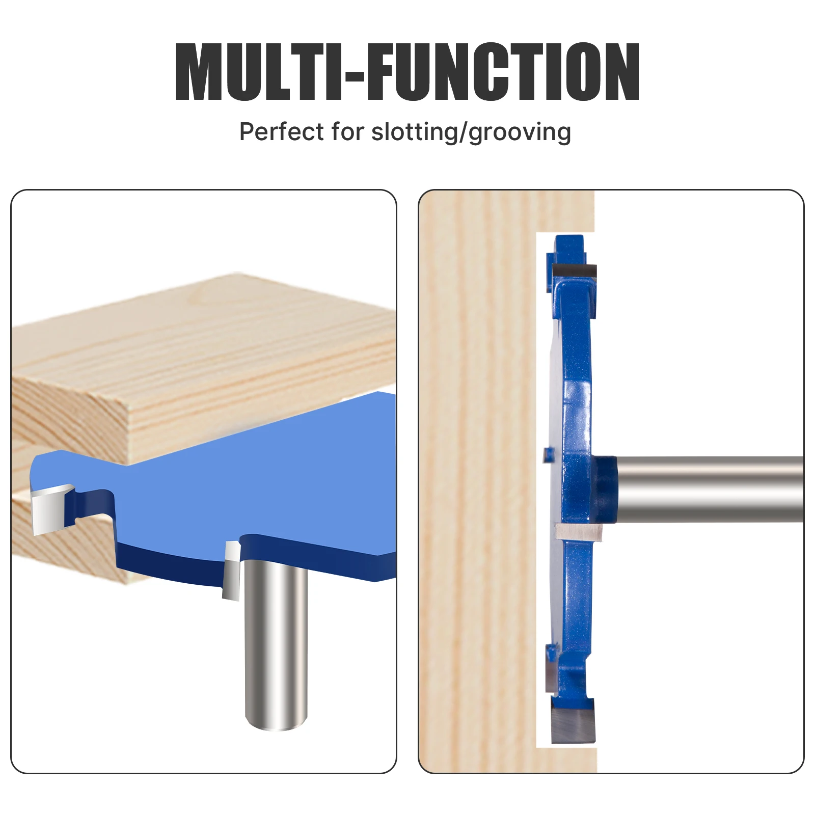 CNC Spoilboard Surfaceing Router Bit 1 قطعة راوتر بت 6 المزامير 0.5 "عرقوب 2.56"/3.35 ''/3.94'' قطر القطع للنجارة