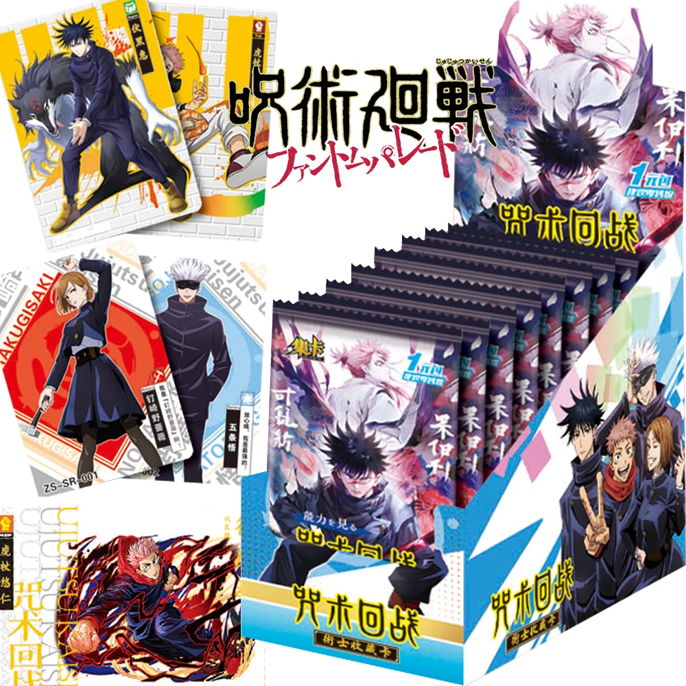 

New Jujutsu Kaisen Collection Cards Anime Fushiguro Megumi Itadori Yuji Youth Colorful Theme Puzzle Cards Table Toys Kids Gifts