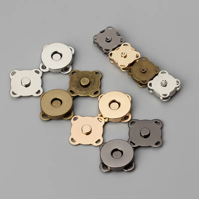 10/5/1Set Magnetic Snap Button Metal Invisible Sew on Button Lock Clasps Fasteners for Purse Bags Clothes Craft DIY Accessories