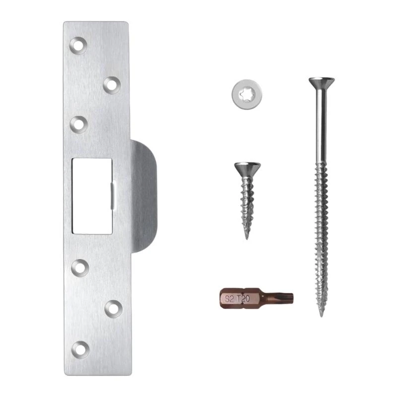 

5asd Relocated Screw Holes Security Plate Heavy Type Metal Reinforced Door Frame Repair