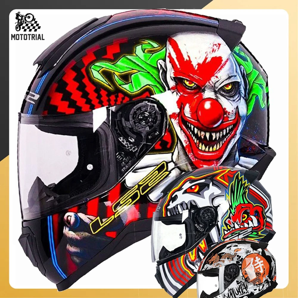 New LS2 FF802 Motorcycle Helmet  Full Face Motorcycle Helmets Casque Moto Capacete Motocross Lightweight Helmet Off-Road Racing