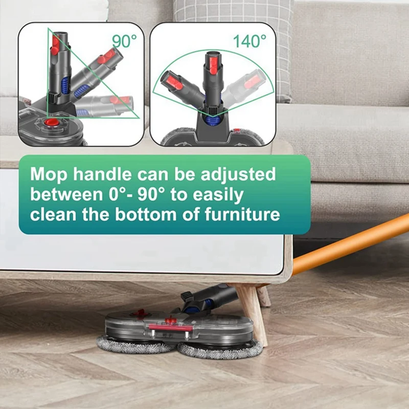 Kit de Mop Elétrico para Dyson, Peça de Aspirador, Detectar Slim, Mop Anexo com Pano Reservatório de Água, V10, V12