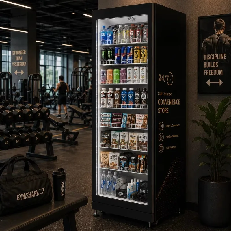 AI SEA Africa Smart Fridge Vending Machine Compressor Cooling SDK NFC Payment Visual Check Retail Use 24/7 ISO Certified OME