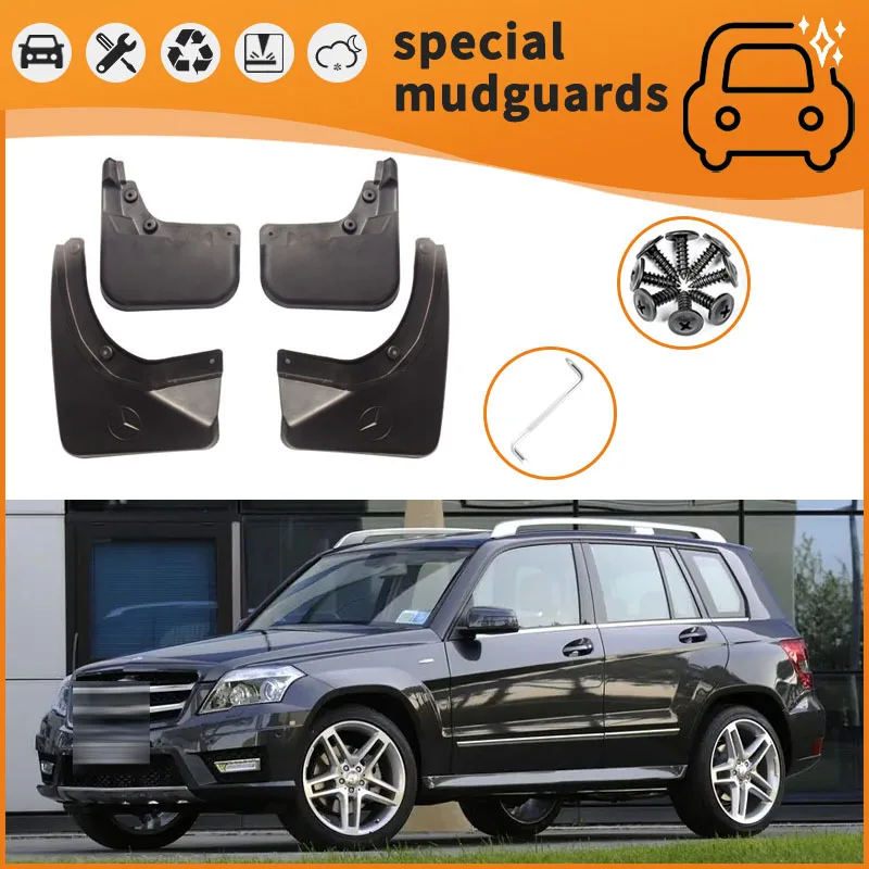 

For 08-18 Mercedes Benz GLK models Mudguards Fender Mudflaps Front Rear Flares Splash Guards Cover Car Accessorie