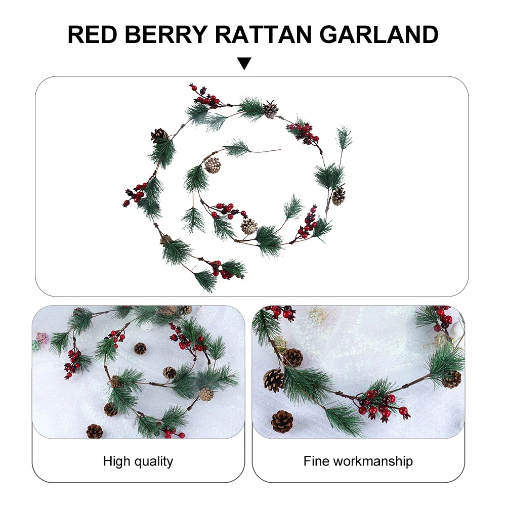 

Simulated Red Currant Branches Christmas Decoration 2023 Garlands Wreath Berries Party for Small Delicate
