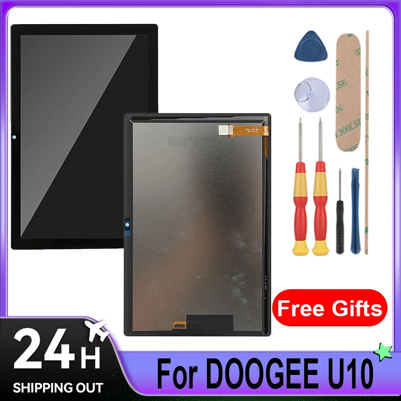 For DOOGEE U10 U11 U13 LCD Display + Touch Screen Full Assembly Tablet Replacement Parts With Tools