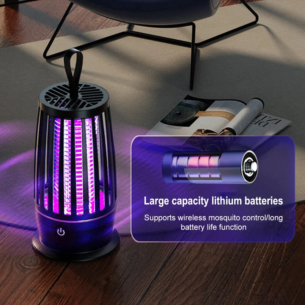 New Electric Mosquito Killer Lamp USB Charging Portable Household Dormitory Mosquito Repellent Portable Upgrade Indoor Outdoor