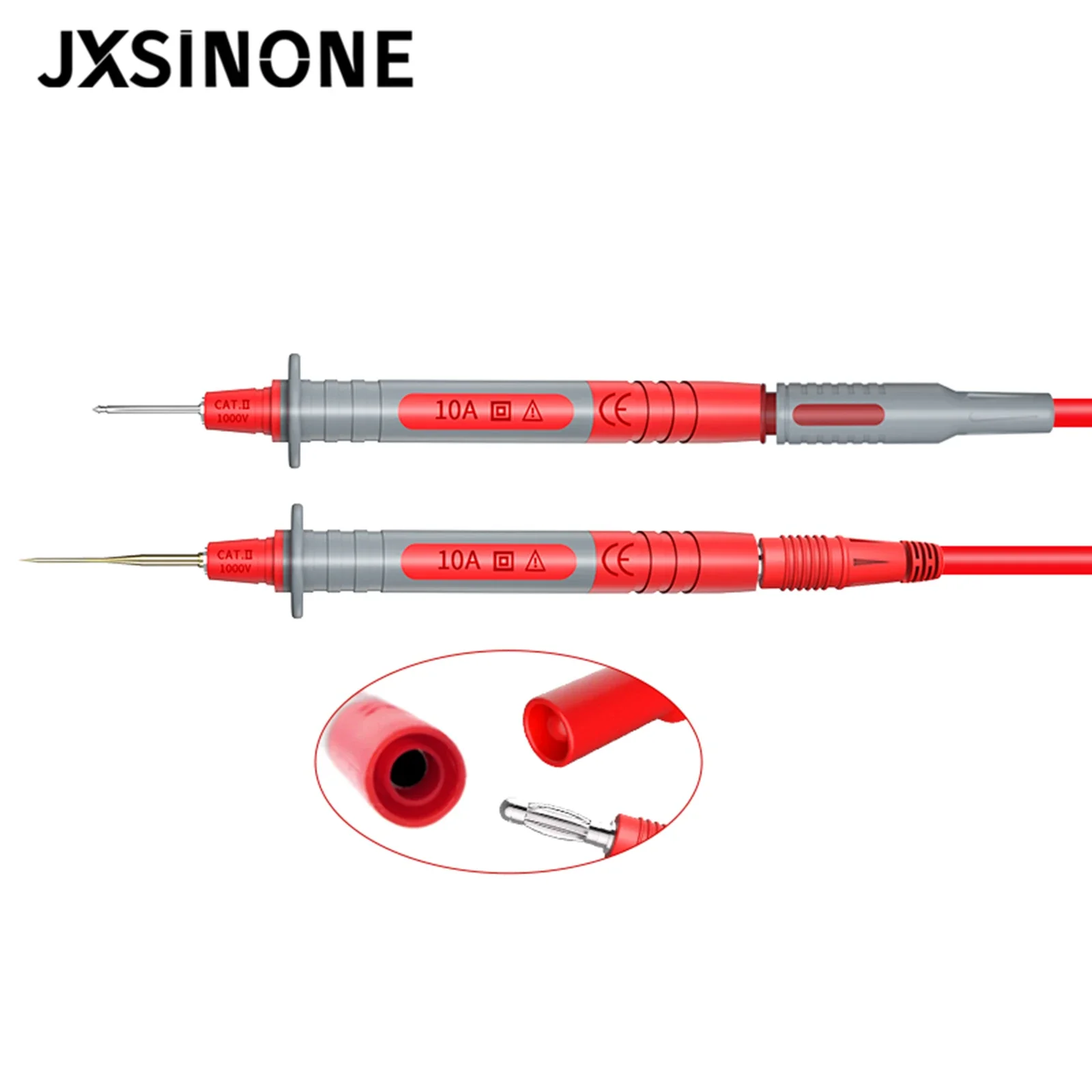 JXSINONE P8003B 1set Multimeter Probe Replaceable Gilded Needle Multi-purpose Test Pen