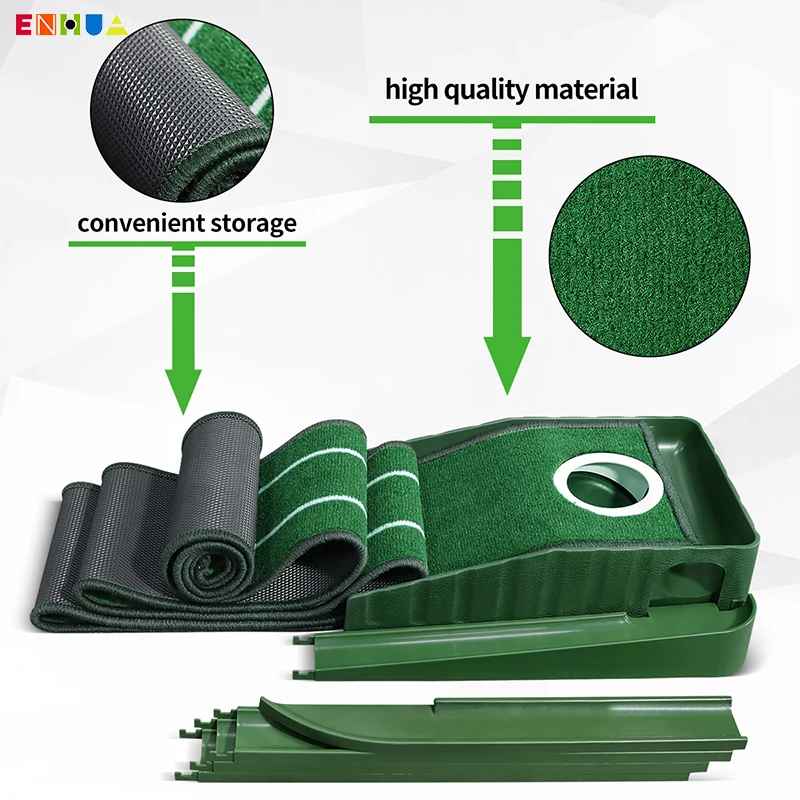 Putting Mat Golf Indoor, Carpet Mini Putting Ball Pad Practice Mat, Lightweight Washable Anti-Slip Golf Accessories For Men Gift