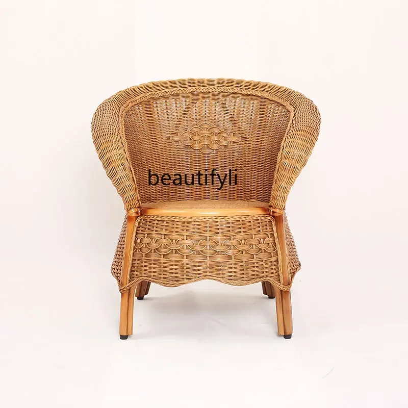 xxxNatural w nowym stylu salon staromodne osoby starsze krzesło Teng tkane pojedyncze badanie fotel domowy meble do salonu