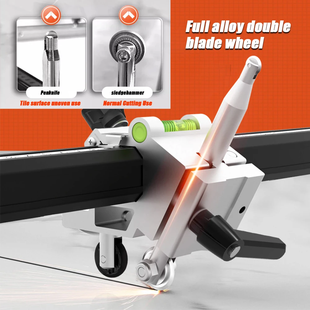 T-shaped Tile Cutter Professional Industrial 2000mm Manual Rail Guide Hand Tools for Cutting Large Format Ceramic Porcelain Tile