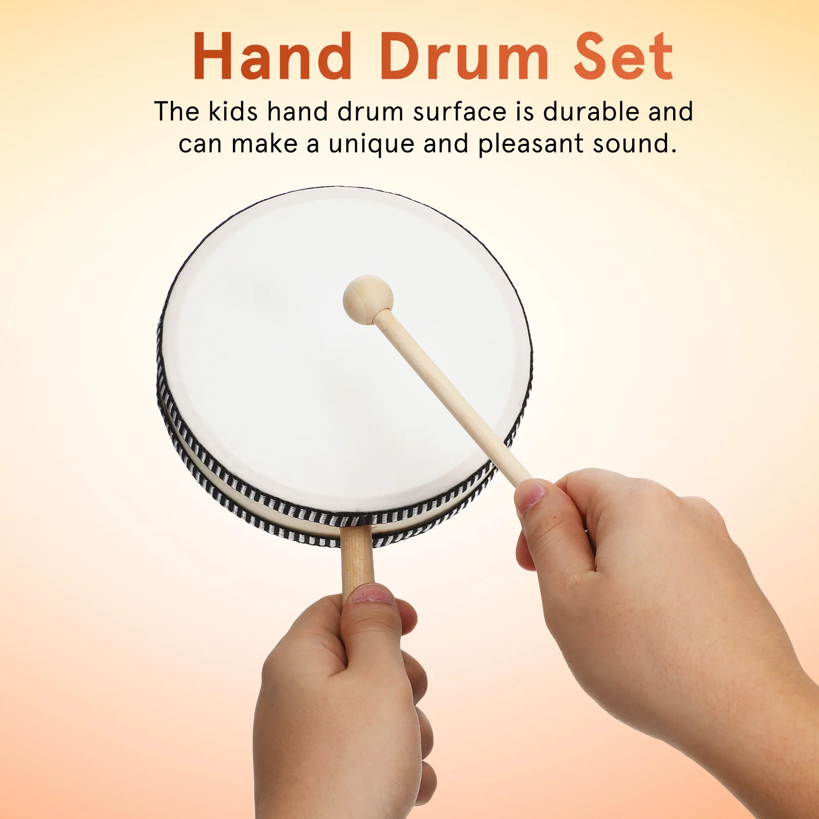 مجموعة طبلة يدوية أداة قرع خشبية موسيقى للطبول اليدوية لطبلة تعليمية للآلات الموسيقية #3