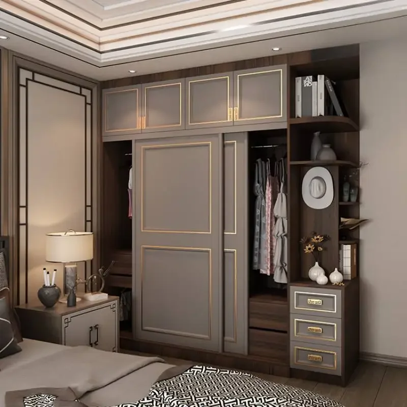 Drawer Design Wood Wardrobes Sliding Doors Modern Wooden Living Room Wardrobe Storage Luxury Kleiderschrank House Accessories