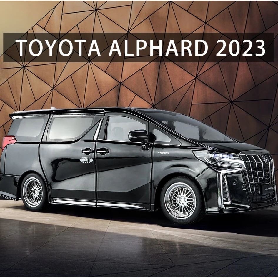 Chezhi 1/18 Toyota Alphard Officially Licensed Alloy Diecast Model, Detailed Metal Replica Static Car for Collection & Display