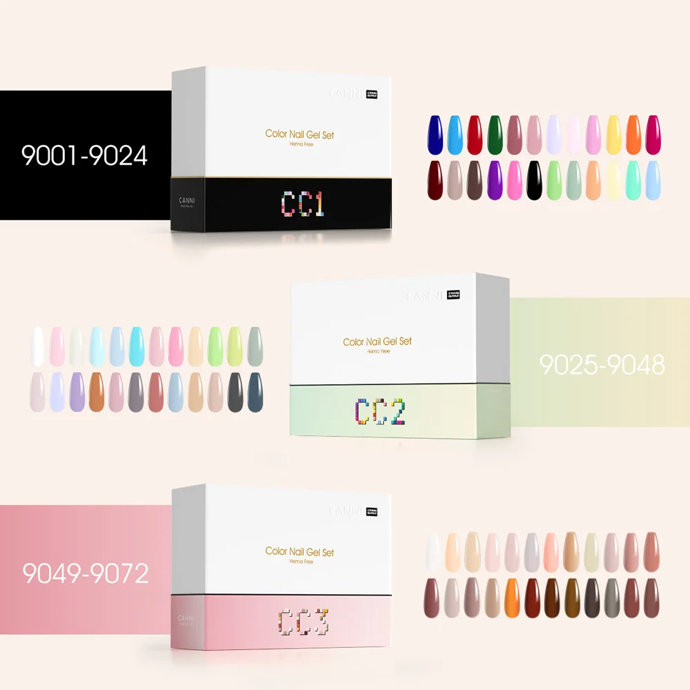 CANNI HEMA FREE Nagelgellack VIP Kit Farbkarte Diamond Top Coat 30 Stück/Set 9 ml Soak Off UV LED Nagelmaniküre CC1 bis CC7 Kit – Detail 9