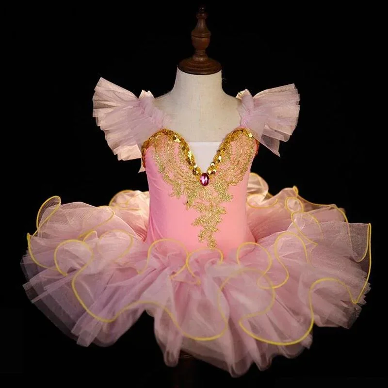 

CosplayCute Children's Ballet Princess Skirt Girls Swan Lake Dance Costume Lace Puffy Princess Skirt Clothing Stage Performance