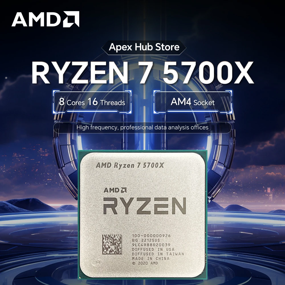

NEW AMD Ryzen 7 5700X 7NM L3=32M 3.4GHz 8-Core 16-Thread DDR4 R7 5700X Processor 65W Socket AM4 No Fan
