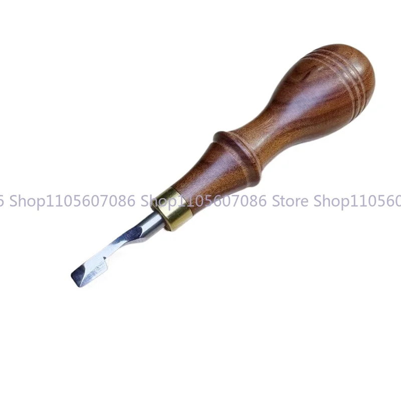 Watch Repair Tool, Dual-use All-steel Wooden Handle Thin-mouth Pry Knife, Bottom Cover Knife, Back Cover Knife