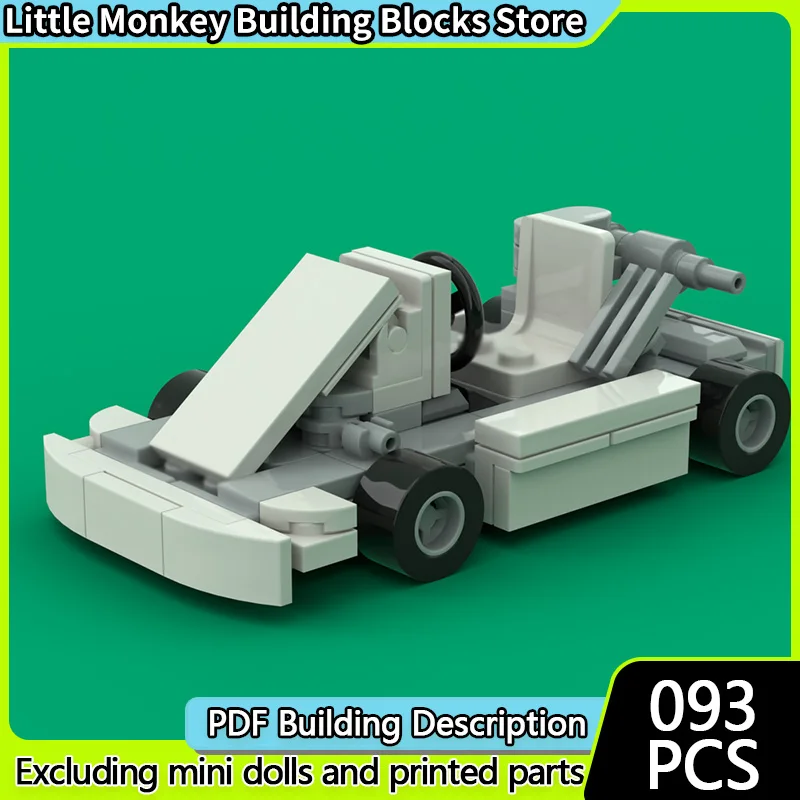 

Speed Racing Car Model MOC Building Bricks Kart 8-Stud Wide Modular Technology Children Holiday Gifts Assemble Toys Suit