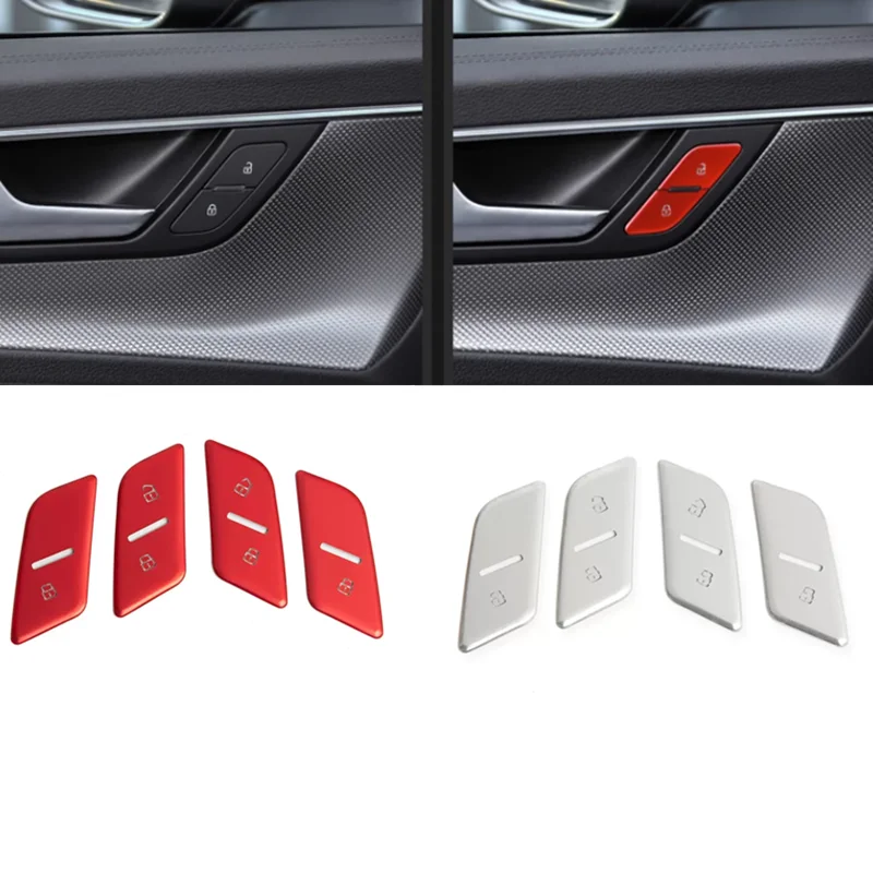 4 Car Accessories Stickers for Audi A3 8V 2013 2014 2015 2016 2017 2018 2019 Door Lock Trim Frame Decoration Cover