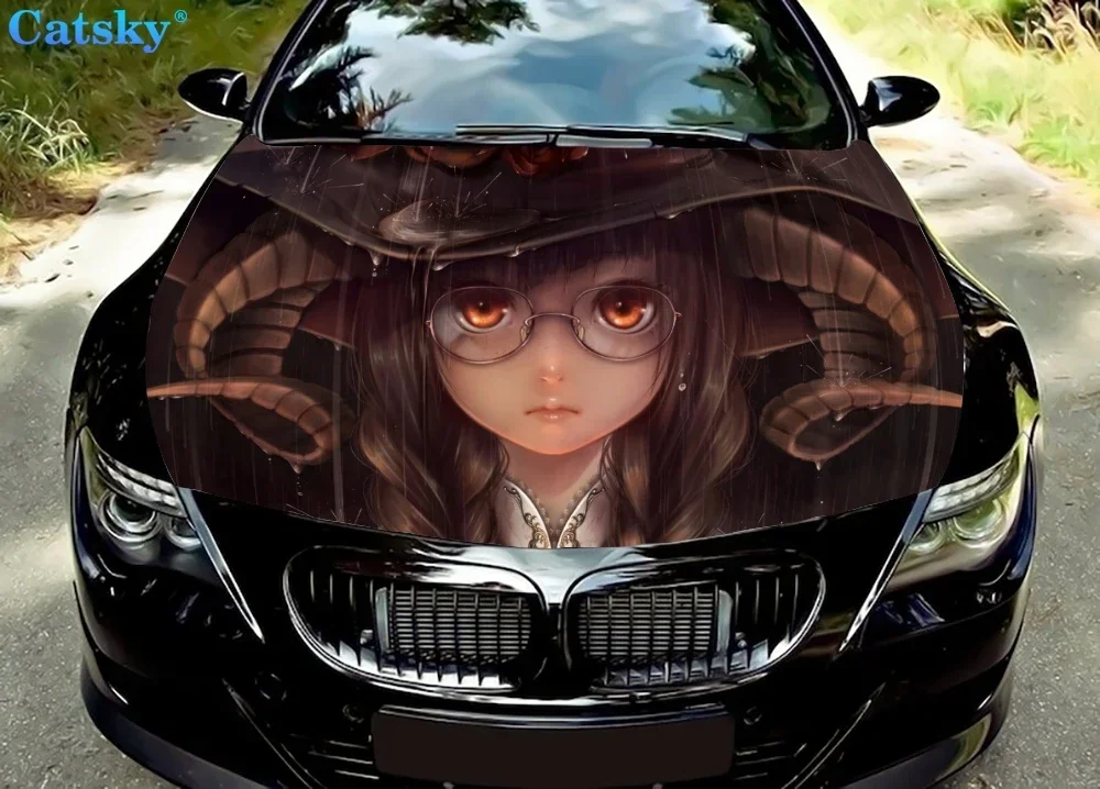 

Fantasy Witch Car Hood Vinyl Stickers Wrap Vinyl Film Engine Cover Decals Sticker Car Accessories Car Hood Protector