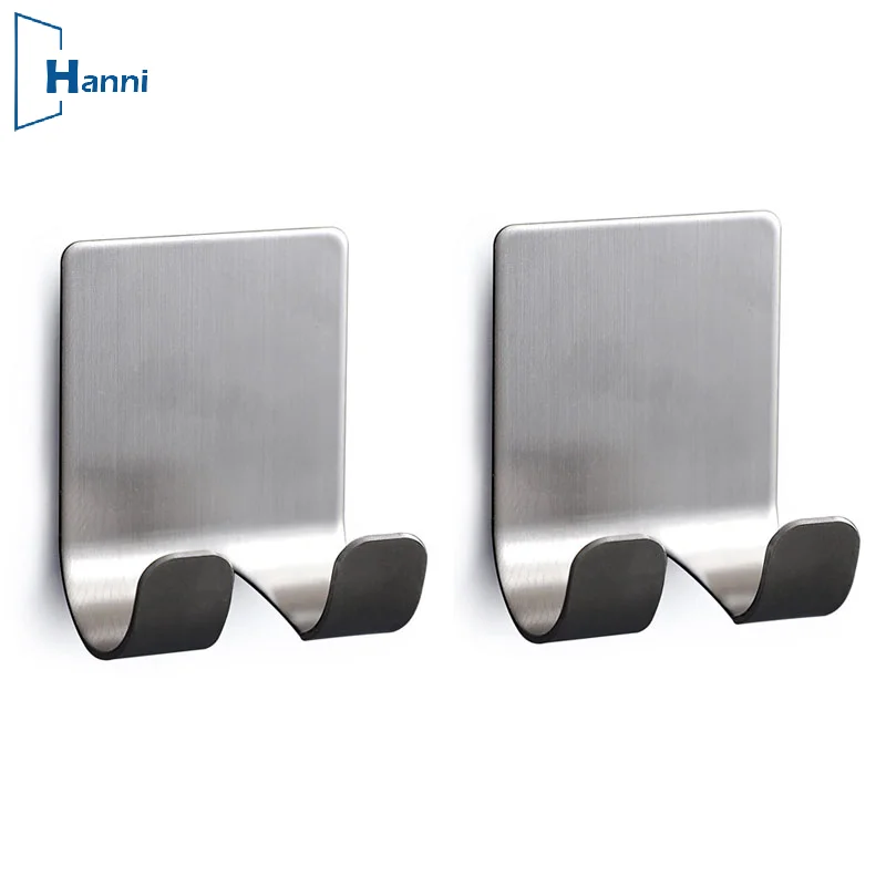 2pcs Razor Holder Men Shaving Shaver Shelf Punch Free Adhesive Silver Metal Hook Bathroom Accessories Organization