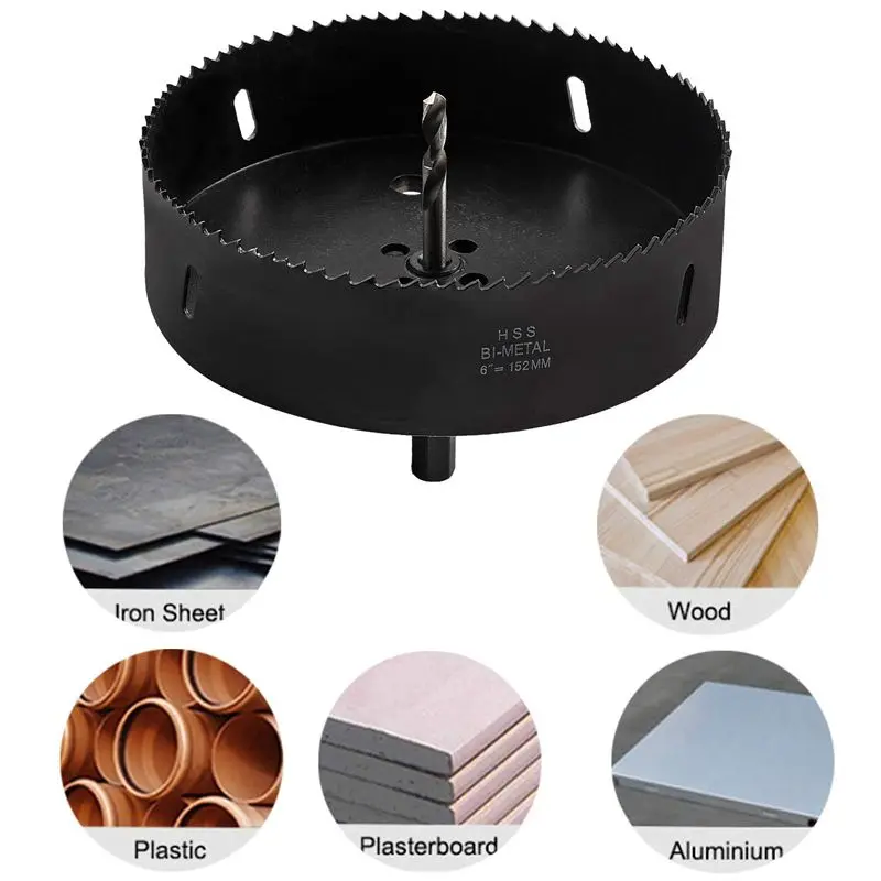 ABGH-Hole Saw Heavy Duty Bi-Metal HSS Hole Saw For Cornhole Boards, Plywood, Iron Board, Acrylic