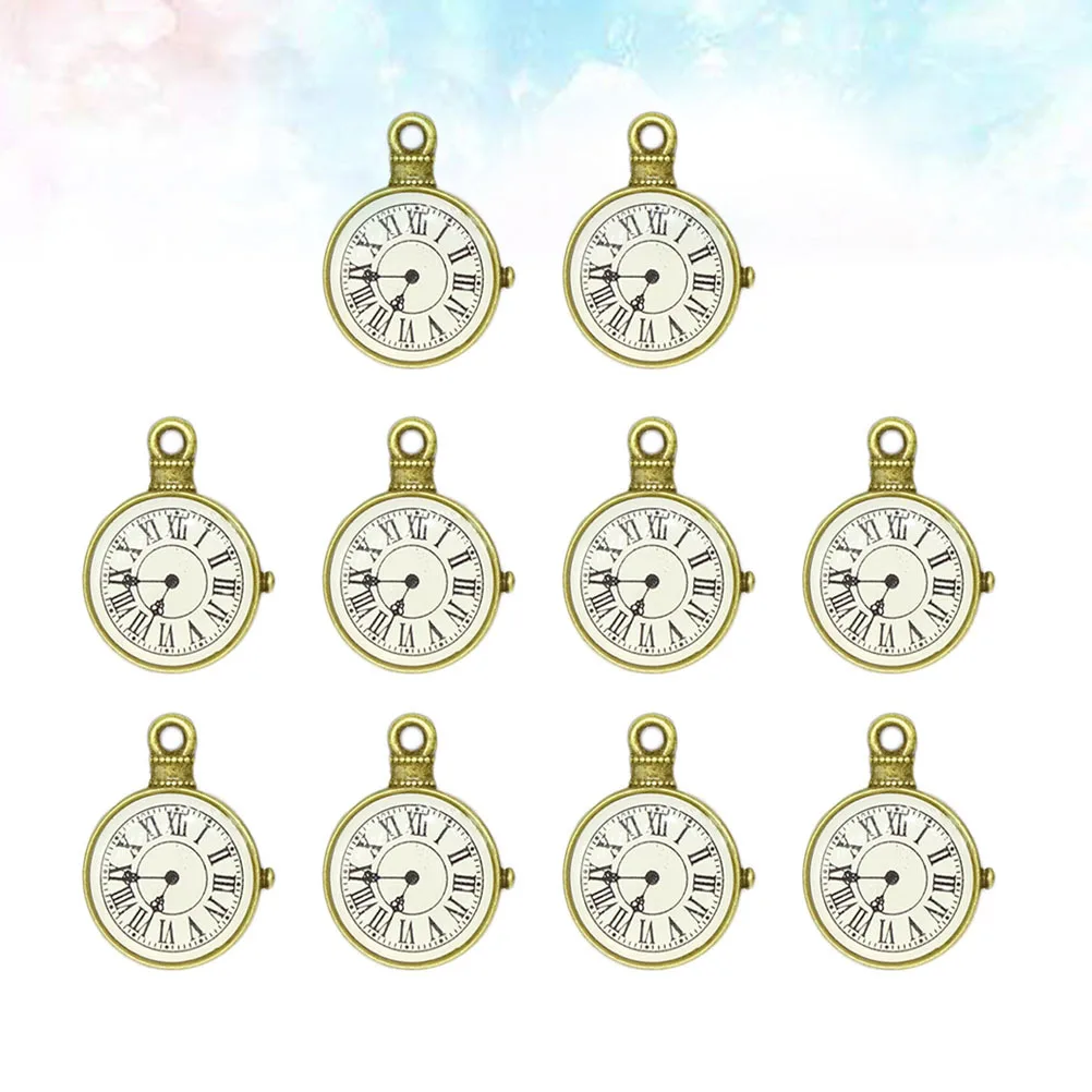 

10 шт., подвеска-хронометр, подвеска из сплава, сделай сам, изготовление ювелирных изделий, часы, подвеска для ожерелья, браслета, брелок, декор, аксессуары