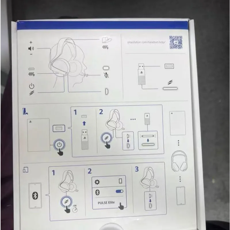 For Sony PS5 PULSE Elite Wireless Earphone Set Gaming Bluetooth Earphones