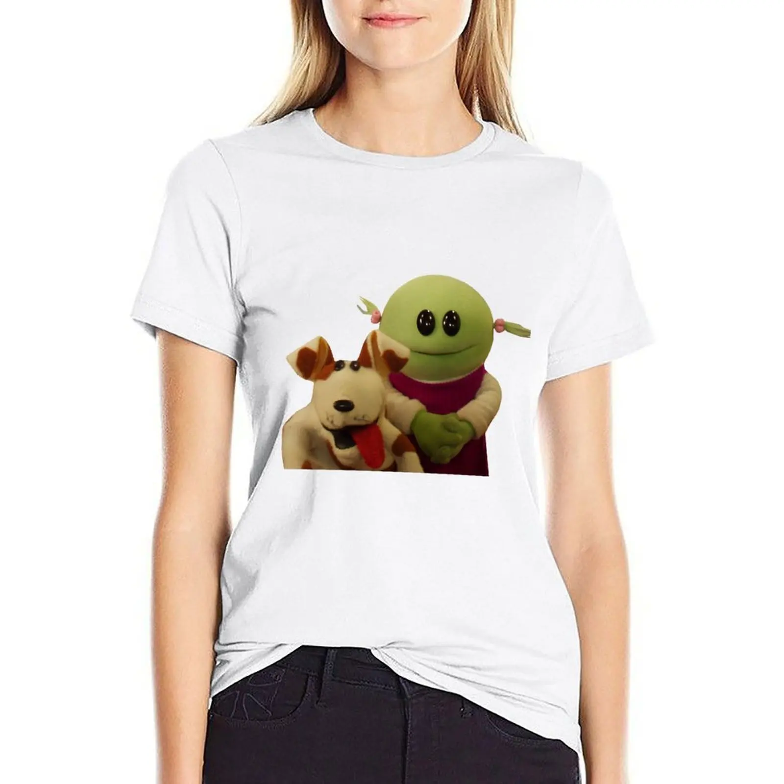 

Nanalan Mona and Russer T-shirt shirts graphic tees tees womans clothing