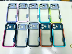 For iPhone17 16 15 14 13ProMax Plus Mini Phone Case Colorful Soft Silicone Bumper Frame Shockproof Protection Only Border NoBack
