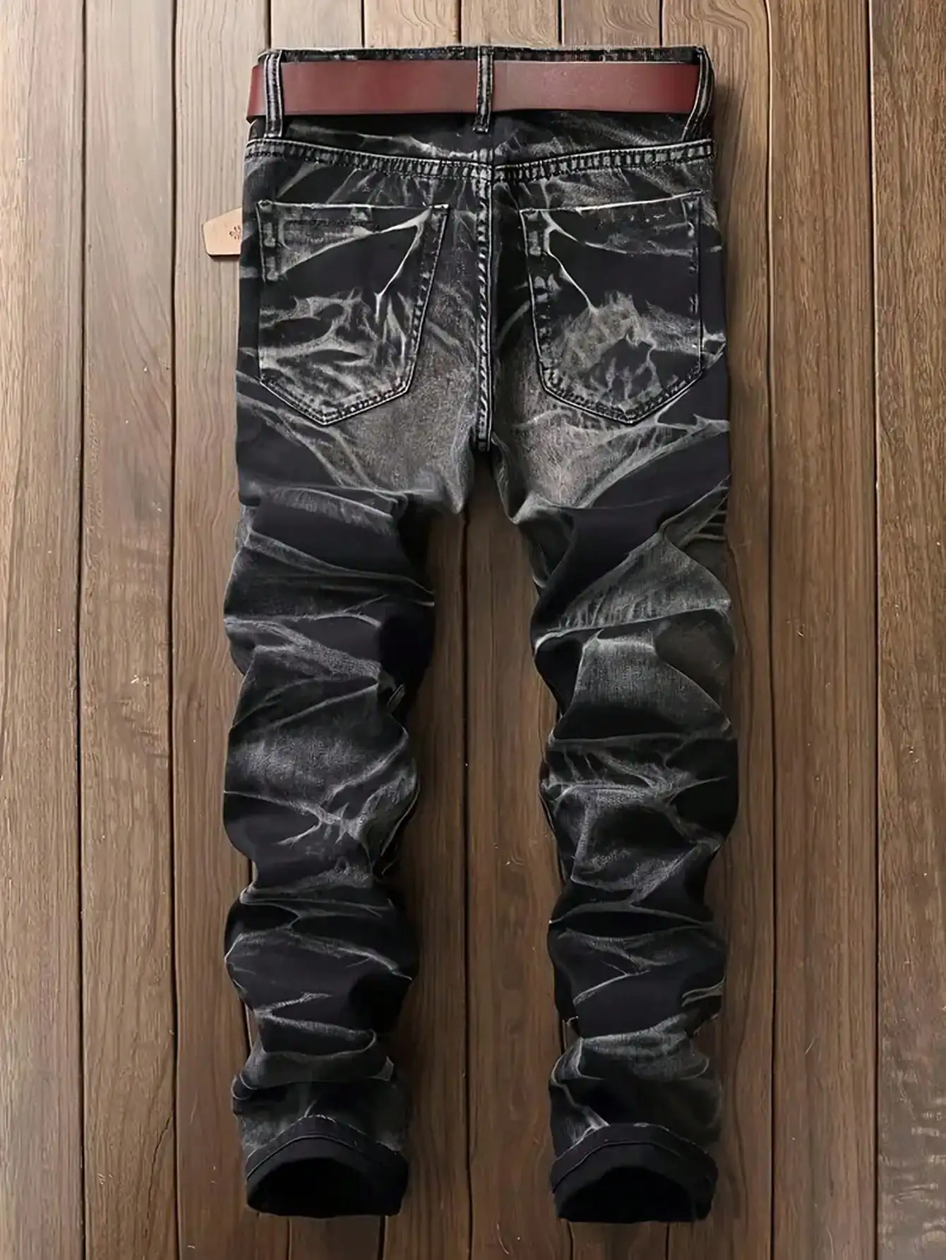 Jeans Black White Slim Fit Stretch - Image 2