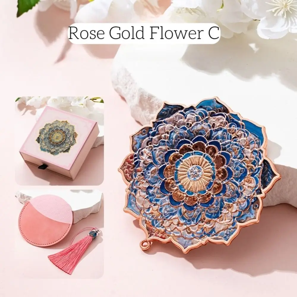 Modne, wykwintne lusterko w stylu chińskim, miedziane, HD, okrągłe, z frędzlami, lusterko w stylu vintage, prezent.