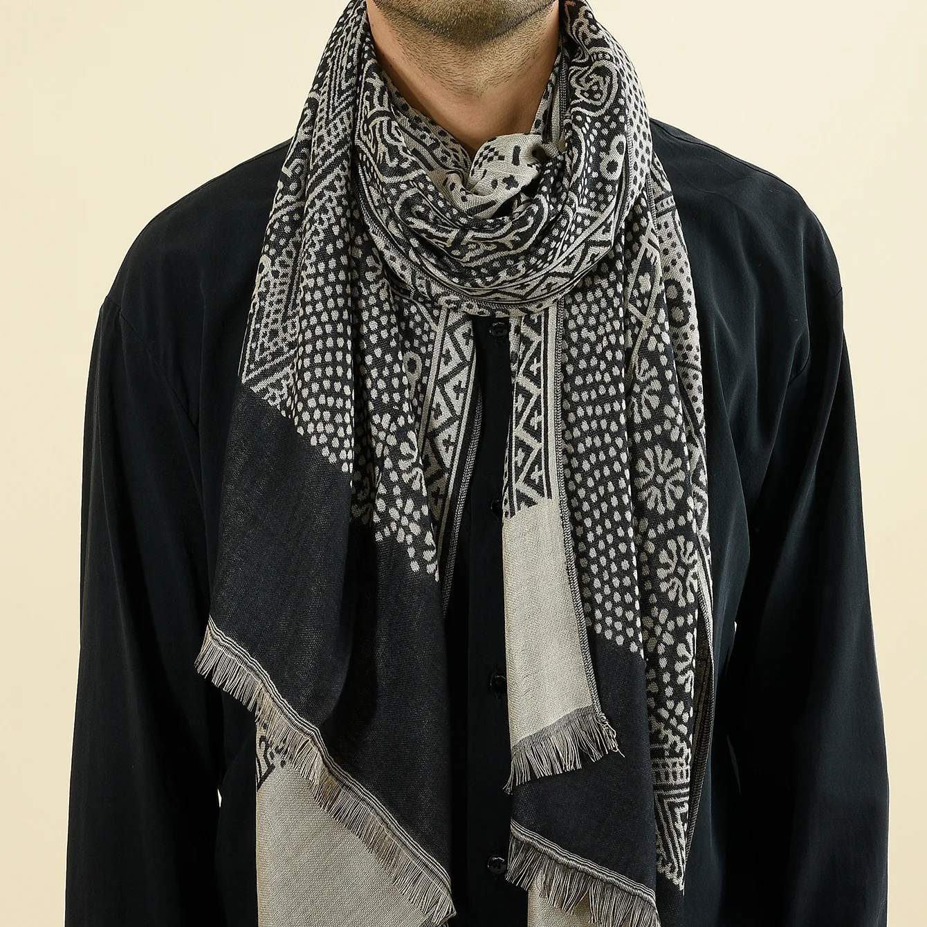 Fashion Men Scarf Cotton Linen Autumn Winter Warm Pashmina Neckerchief Long Soft Stole Bufanda Shawl Casual Men\'s Shawl Scarves