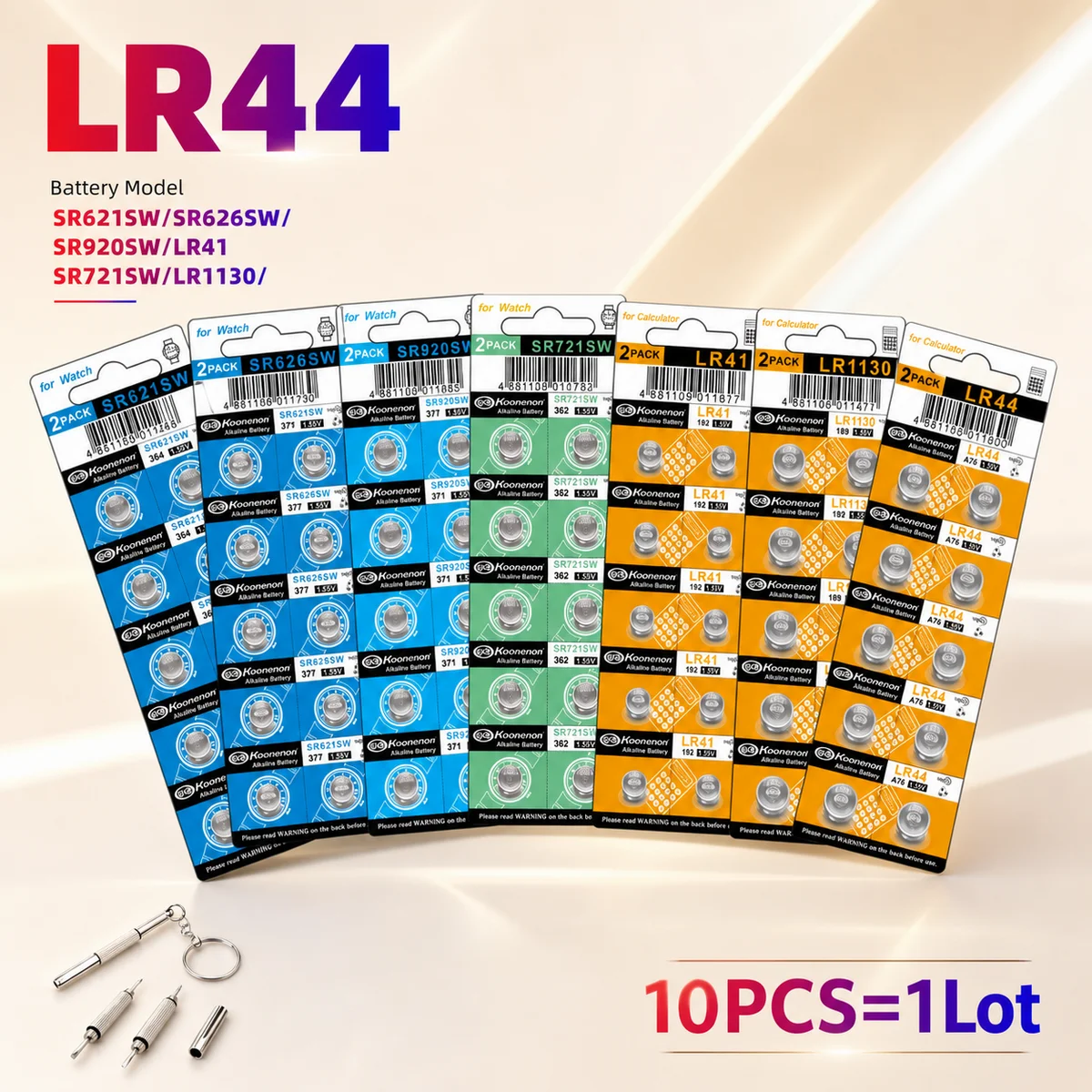 10PCS AG13 LR44 1.5V Alkaline Button Cell Battery for Watch Toy Calculator LR41 LR1130 LR626 SR621SW SR626SW SR920SW SR721SW