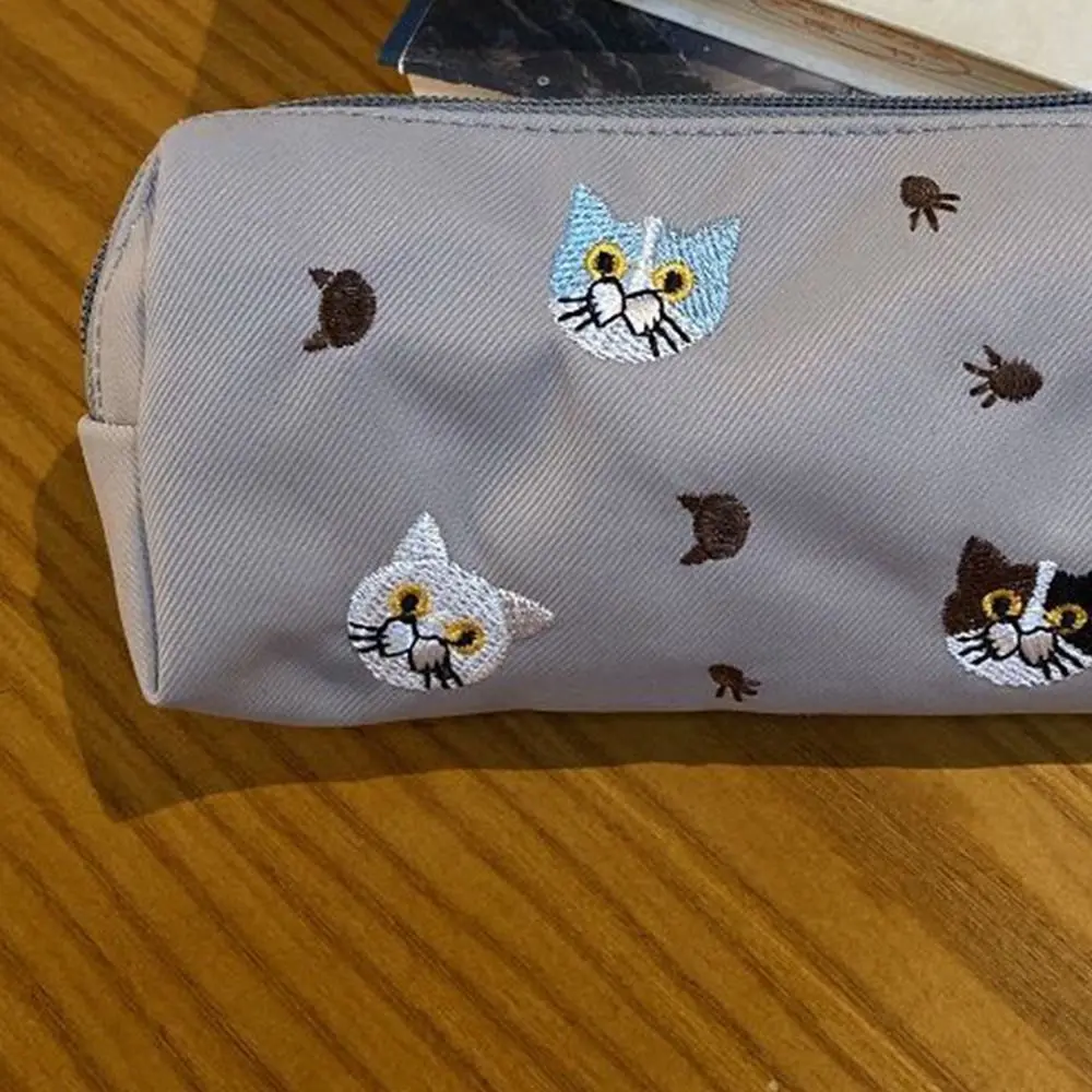 Creatieve Kat Etui Huishoudelijke Kat Gedrukt Leuke Rits Potloodzakje Duurzaam Lichtgewicht Rits Potloodzakje Briefpapier