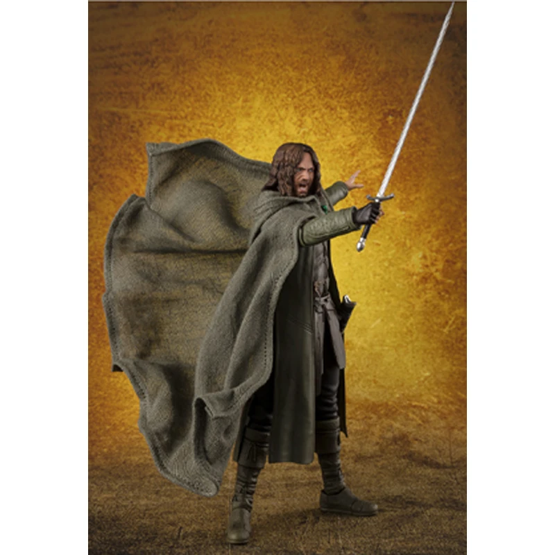 BANDAI Original S.H.Figuarts Frodo Baggins Gollum Aragorn ลอร์ดออฟเดอะริงส์อะนิเมะ Action Figure ของเล่นสะสม