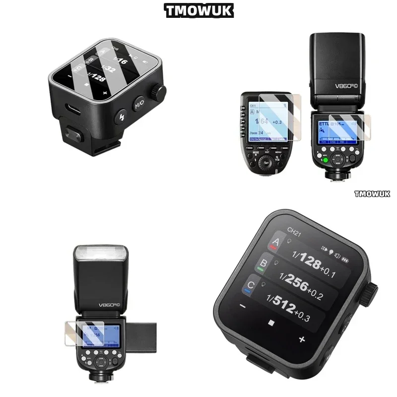 For Godox X3 V100 V1 Pro AD600BM V860 III V850 III TT685 II V480 - Anti - Fingerprint Tempered Glass Film For Flash Light