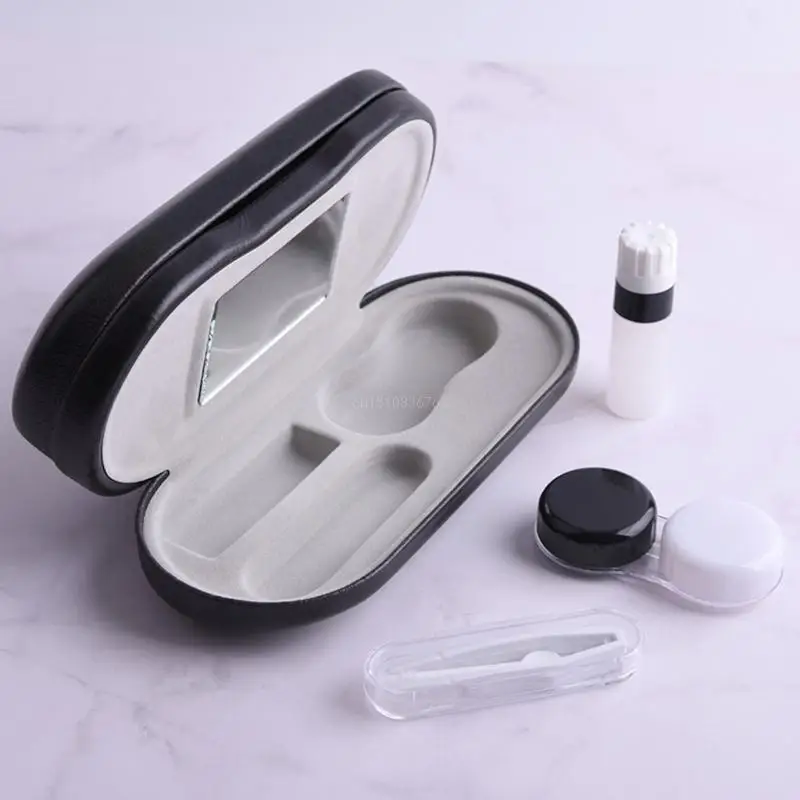 2 in1 Eyewears Holder Contacts lens Travel Case with Removing Tool Tweezers Eyeglasses Organizing Box for Outdoor Travel