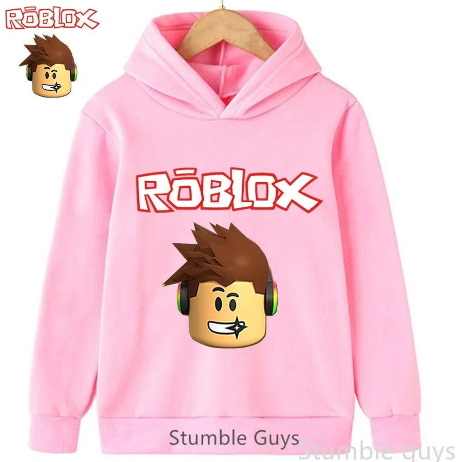 Bluza z kapturem dla dzieci Roblox, modna odzież sportowa, rozmiary 3-12 lat, bluza z nadrukiem 3D z postacią z gry, odzież modowa dla chłopców i dziewcząt.