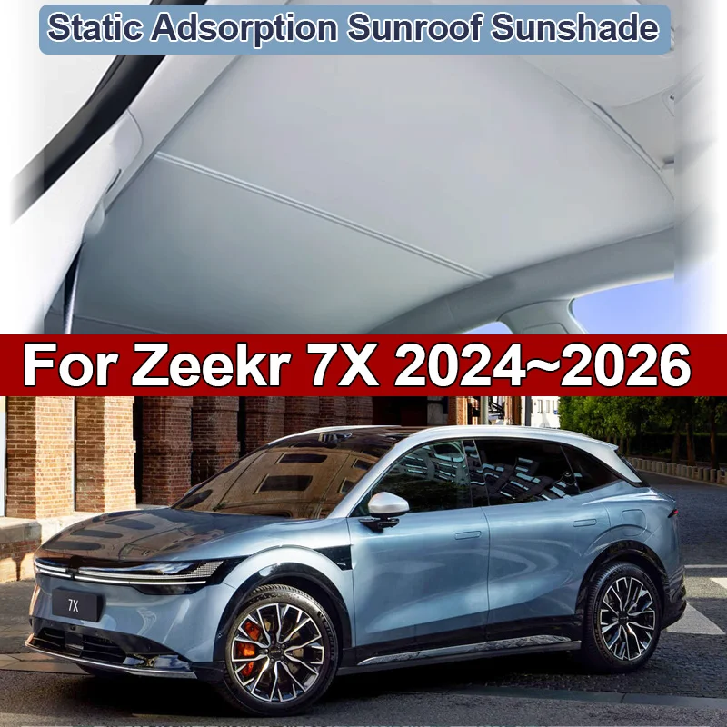 

Солнцезащитный козырек на крыше для Zeekr 7X, аксессуары 2024, 2025 2026, электростатическая адсорбция, козырьки для мансаря, аксессуары для защиты от солнца