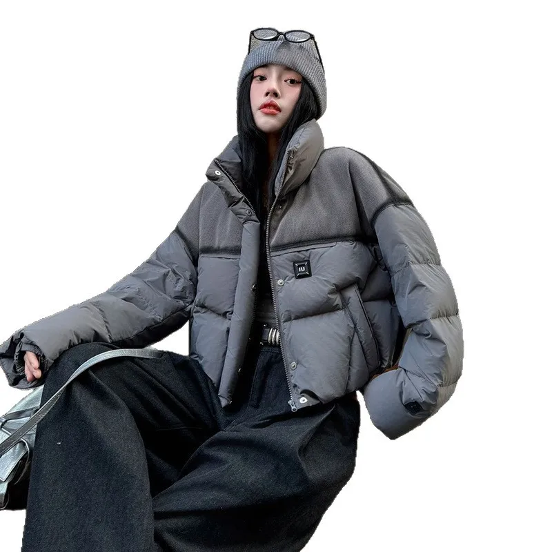High Quality Women Down Jacket Winter Coat 90% White Duck Down Warm Outwear Fashion Puffer Coat  campera de cuero mujer JK-172