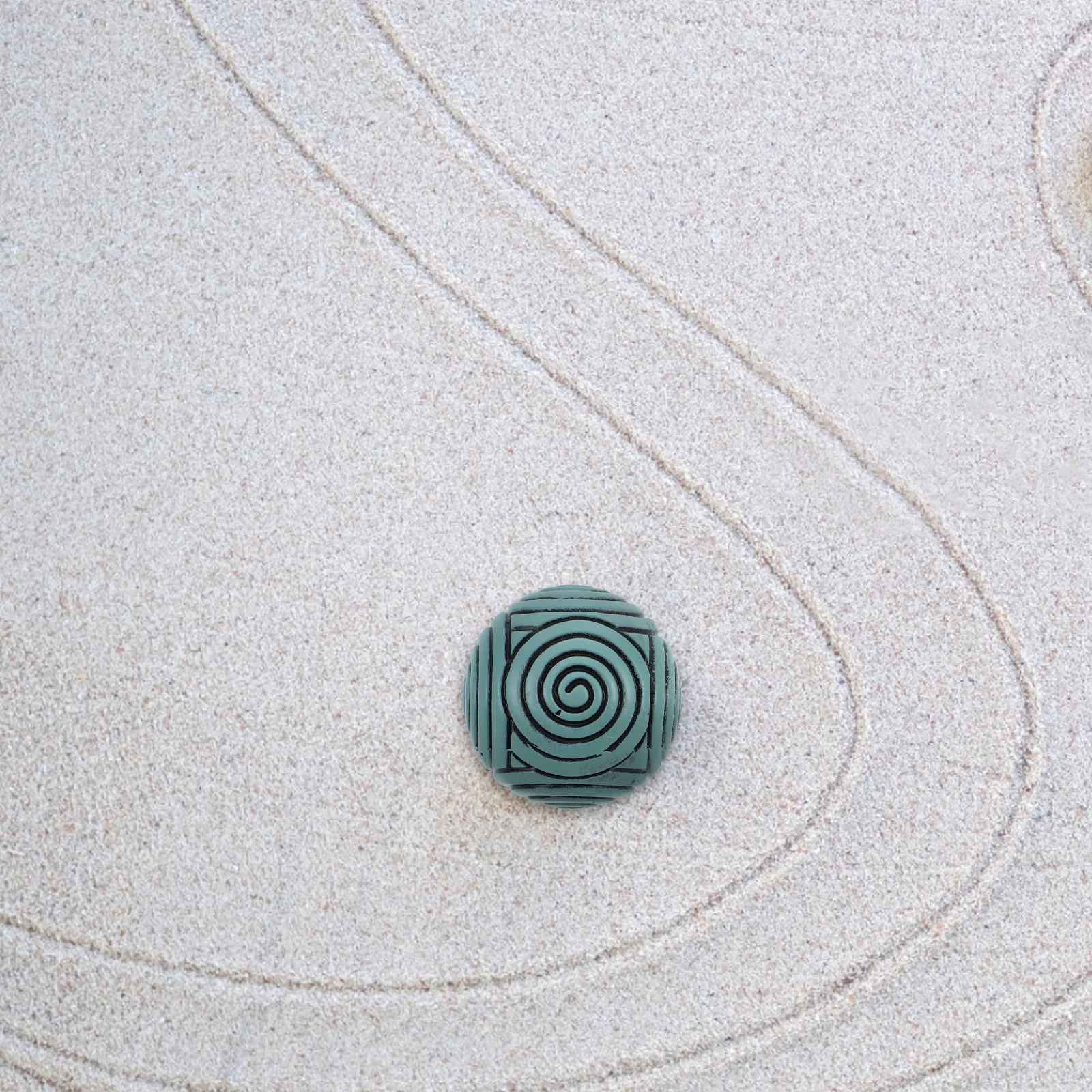 

Mini Zen Garden Sand Ball Symmetrical Spiral Texture Resin Sphere Japanese Meditation Decoration Desktop Relaxation Tool