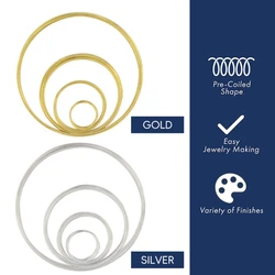 Flexible Memory Steel Wire for DIY Custom Jewelry Making Jewelry Collection Memory Steel Wire Hoop for Jewelers and Crafter