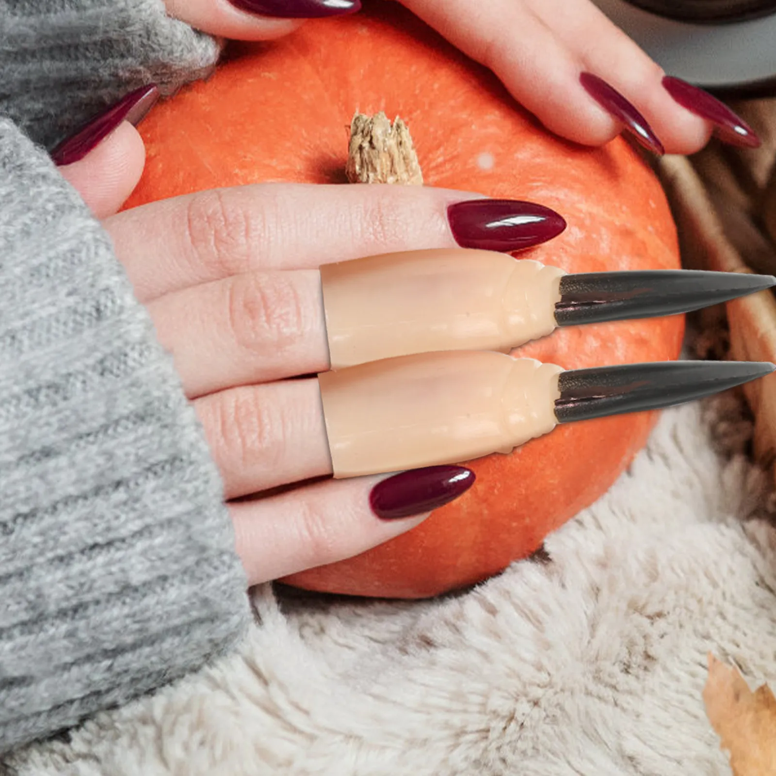 

Halloween Decorative Witch Fingernail Claws Creepy Zombie Wizard Ghoul Goblin Cosplay Costume Party Supplies Scary Creative