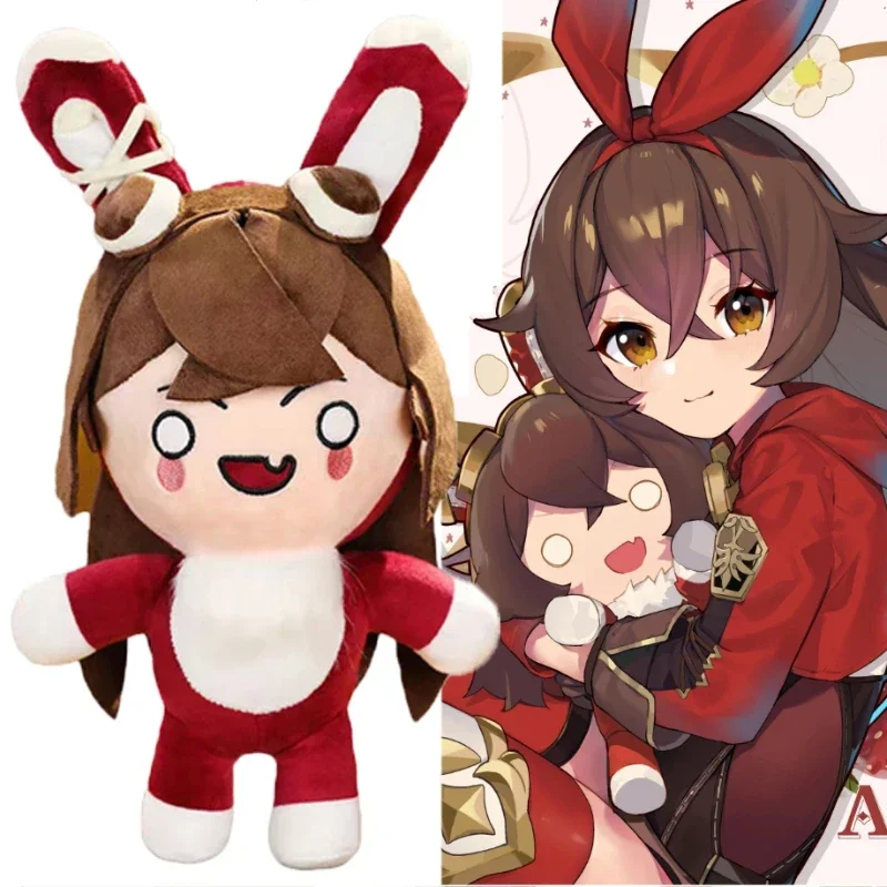 

Genshin Impact Plush Toys Baron Bunny Stuffed Dolls Rabbit Amber Cosplay Props Fans Plushie Figure Sofa Bed Decor Christmas Gift