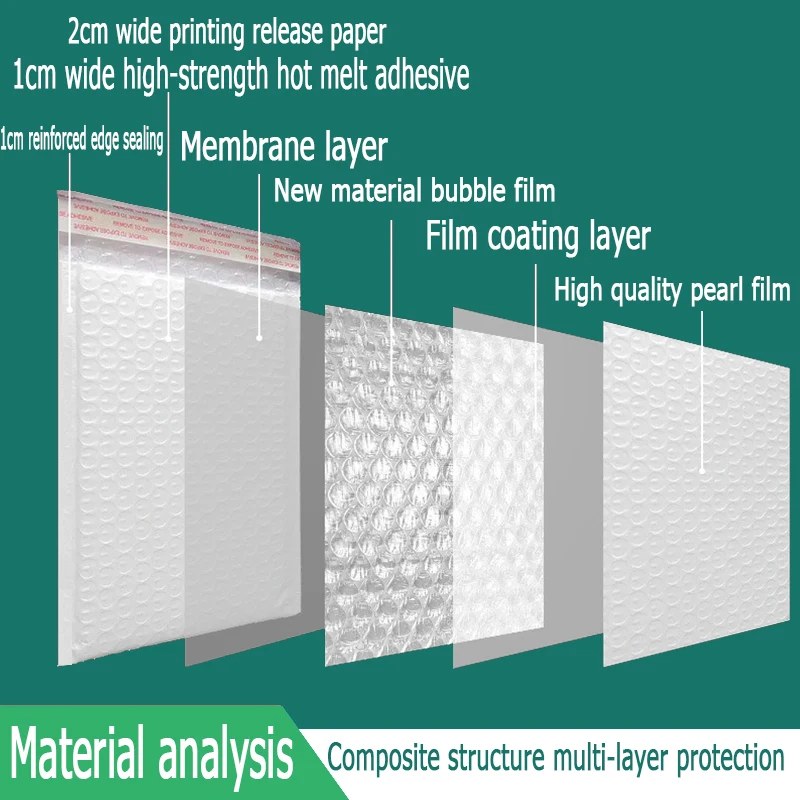 10-100PCS Mailers Bubble Padded Mailing Envelopes Shipping Packages Bubble Envelope Packing Bag Self Seal Padded Envelopes QPD02